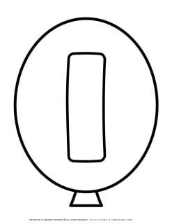 Outline Balloon - Letter I | Planerium
