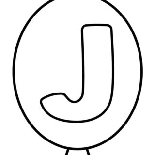 Outline Balloon - Letter J | Planerium