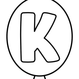 Outline Balloon - Letter K | Planerium