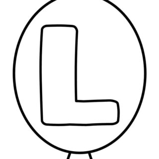 Outline Balloon - Letter L | Planerium
