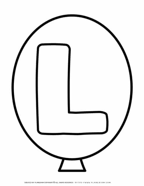 Outline Balloon - Letter L | Planerium
