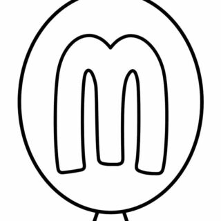 Outline Balloon - Letter M | Planerium