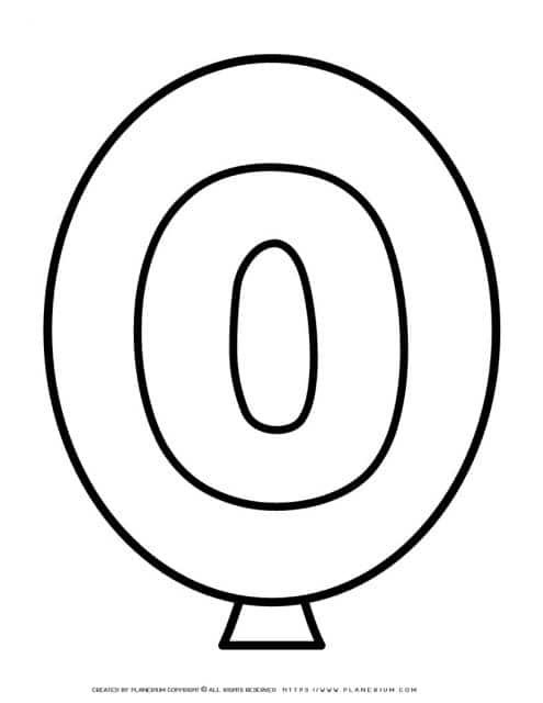 Outline Balloon - Letter O | Planerium