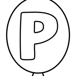 Outline Balloon - Letter P | Planerium