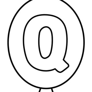 Outline Balloon - Letter Q | Planerium