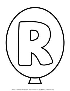 Outline Balloon - Letter R | Planerium
