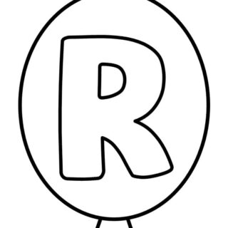Outline Balloon - Letter R | Planerium