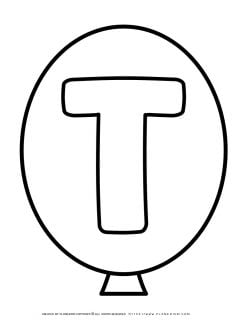 Outline Balloon - Letter T | Planerium