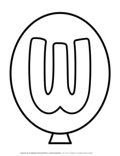 Outline Balloon - Letter W | Planerium
