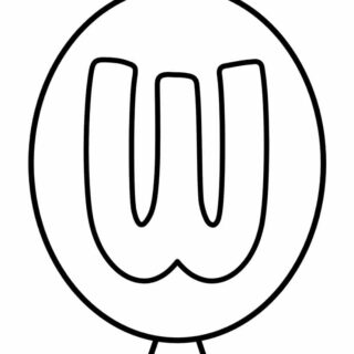 Outline Balloon - Letter W | Planerium