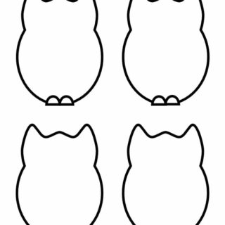 Owl Template - Four Owls | Planerium