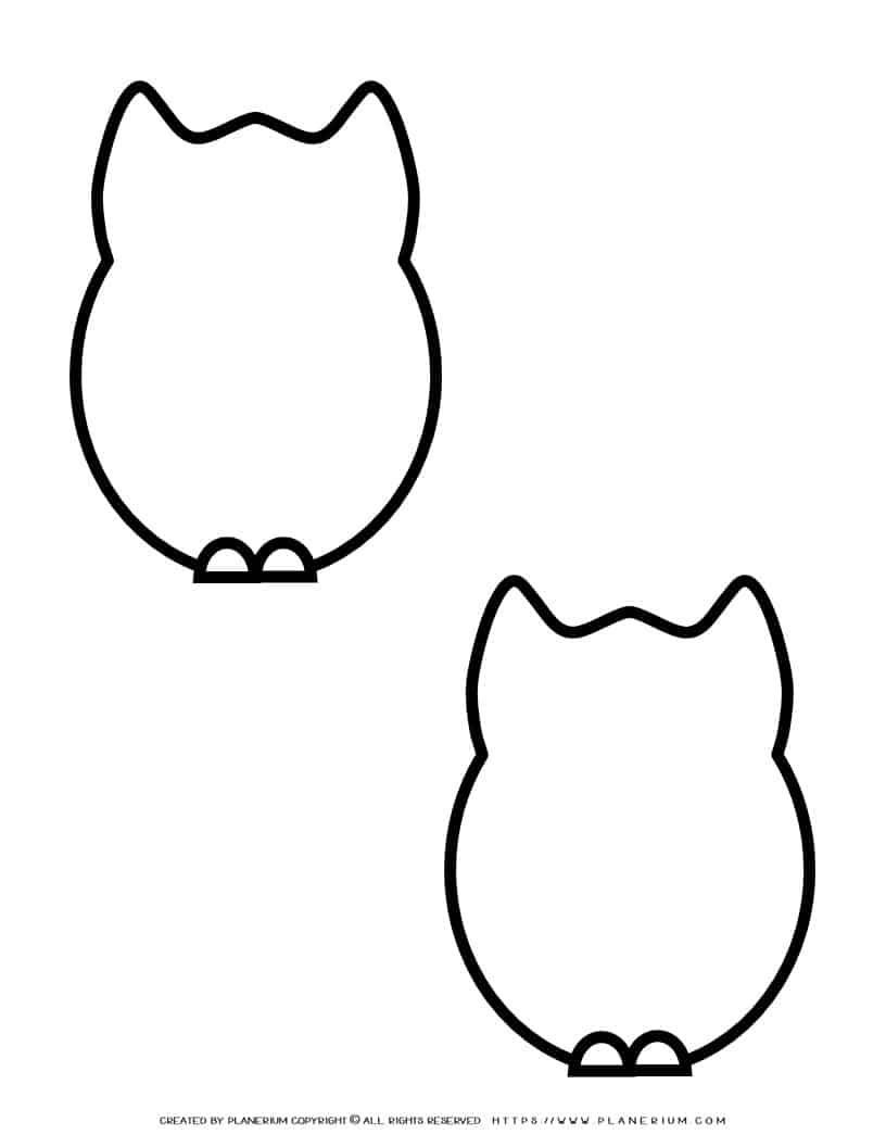 Owl Template - Two Owls | Planerium