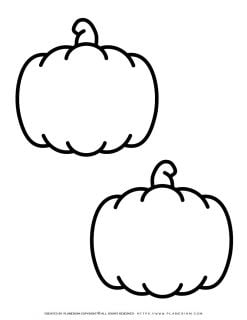Pumpkin Template - Two Pumpkins | Planerium