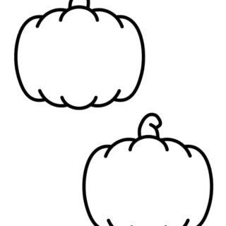 Pumpkin Template - Two Pumpkins | Planerium