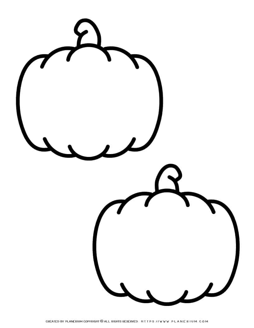 Pumpkin Template - Two Pumpkins | Planerium