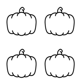Pumpkin Template - Four Pumpkins | Planerium