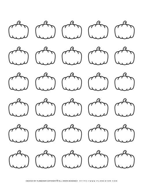 Pumpkin Template - Thirty Pumpkins | Planerium