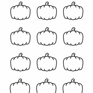 Pumpkin Template - Twelve Pumpkins | Planerium