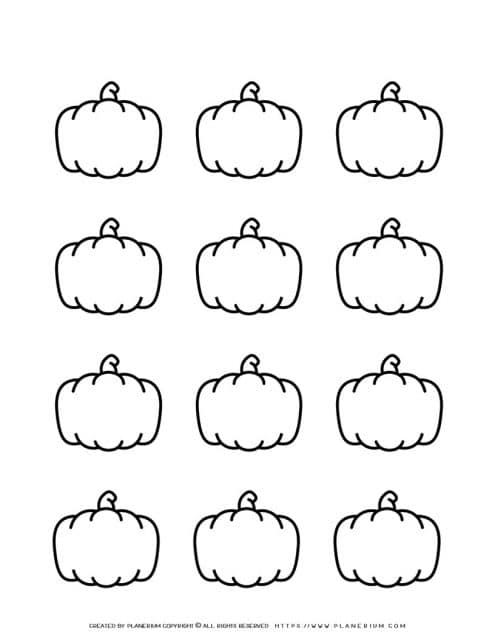 Pumpkin Template - Twelve Pumpkins | Planerium
