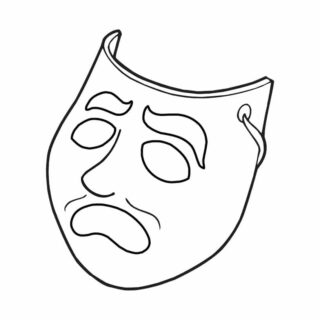 Sad Mask Drawing | Planerium