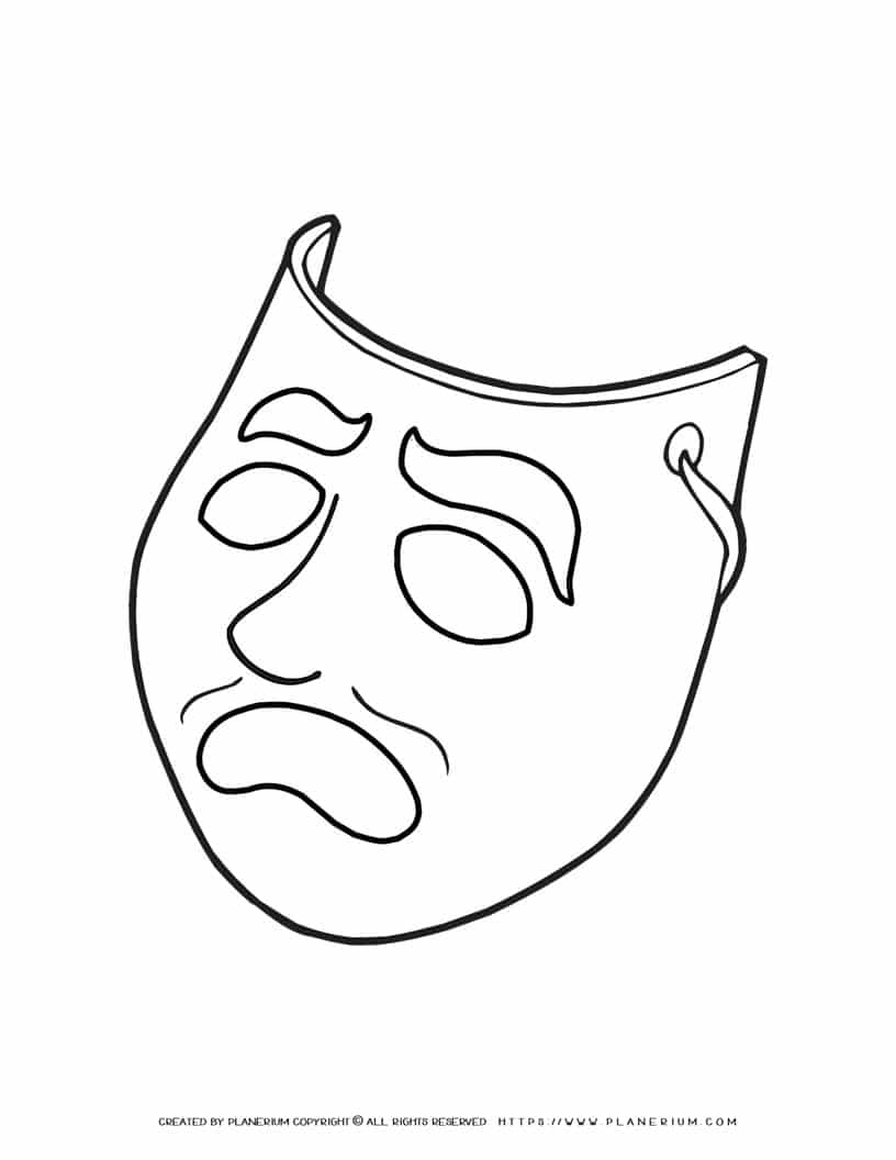 Sad Mask Drawing | Planerium