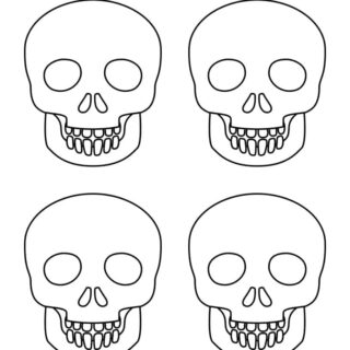 Skull Outline - Four Skulls | Planerium