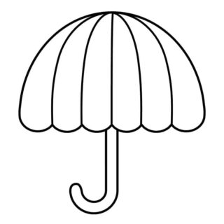 Umbrella Outline - Striped Umbrella | Planerium