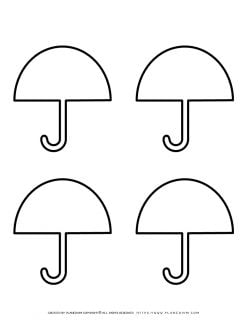 Umbrella Template - Four Umbrellas | Planerium