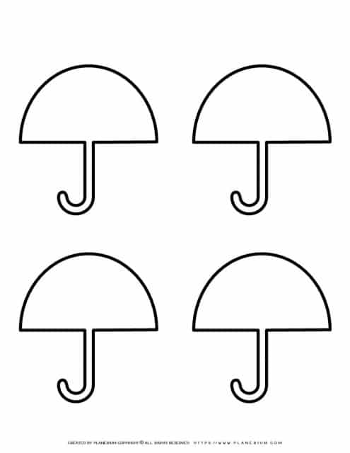 Umbrella Template - Four Umbrellas | Planerium