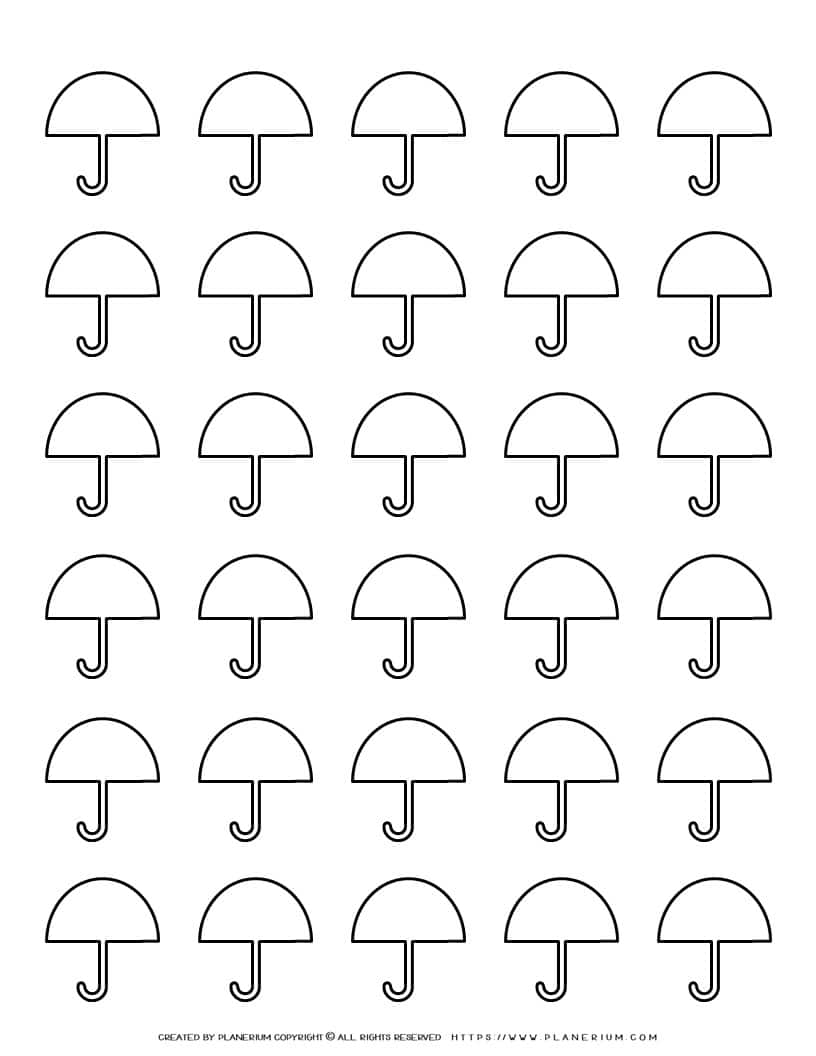 Umbrella Template - Thirty Umbrellas | Planerium