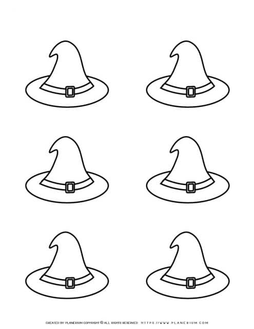 Witch Hat Template - Six Hats | Planerium