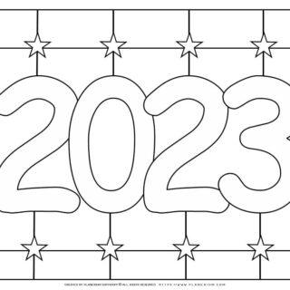 2023 Coloring Page - New Year | Planerium