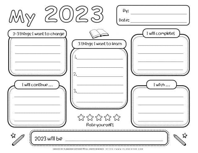 2023 Worksheet - My Wishes | Planerium