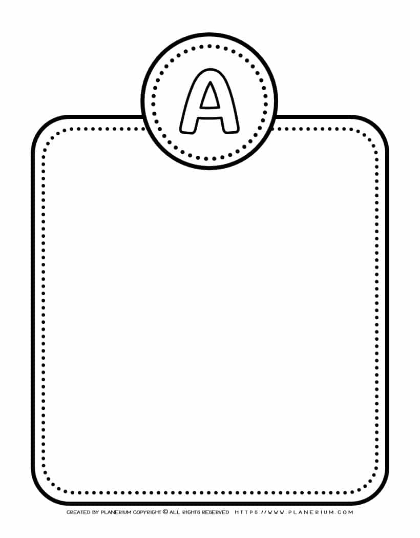 Alphabet Letter Templates - Letter A | Planerium