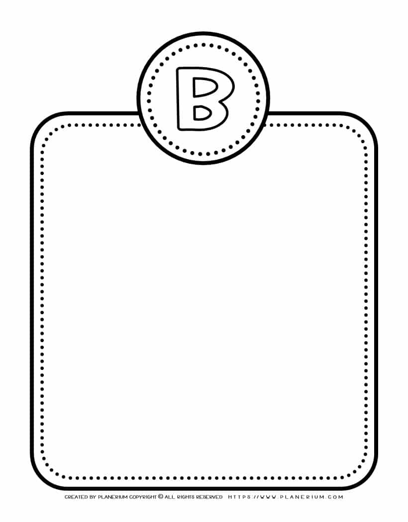 Alphabet Letter Templates - Letter B | Planerium