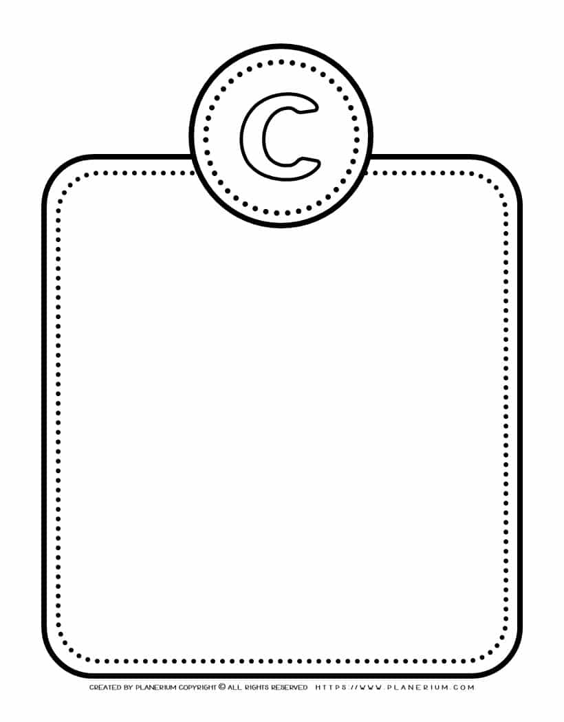 Alphabet Letter Templates - Letter C | Planerium