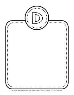 Alphabet Letter Templates - Letter D | Planerium