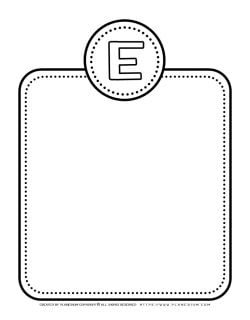 Alphabet Letter Templates - Letter E | Planerium