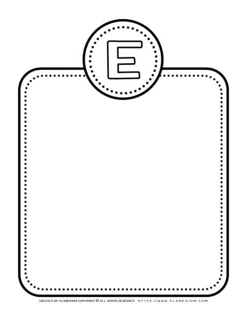 Alphabet Letter E Template Templates Letter Templates Numbers Letters