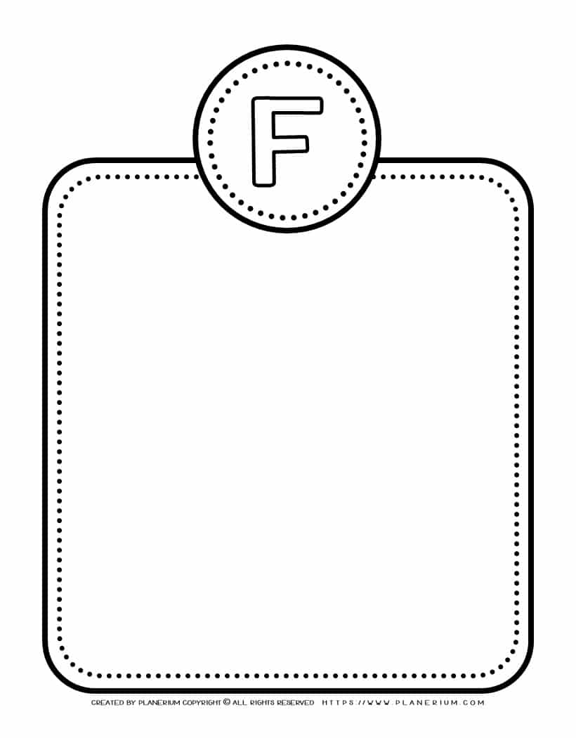 Alphabet Letter Templates - Letter F | Planerium