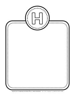 Alphabet Letter Templates - Letter H | Planerium