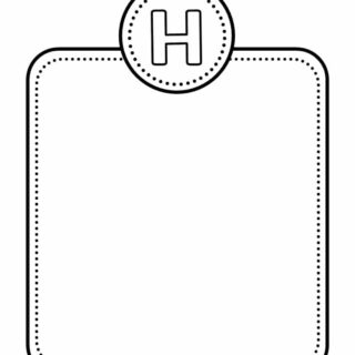 Alphabet Letter Templates - Letter H | Planerium