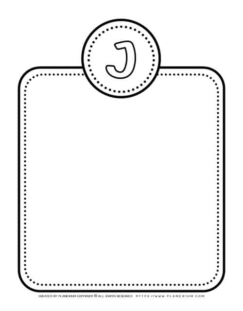 Alphabet Letter Templates - Letter J | Planerium