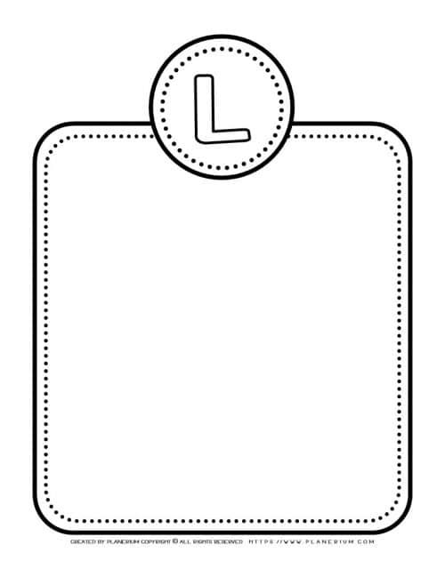 Alphabet Letter Templates - Letter L | Planerium