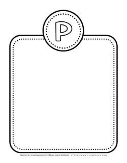 Alphabet Letter Templates - Letter P | Planerium