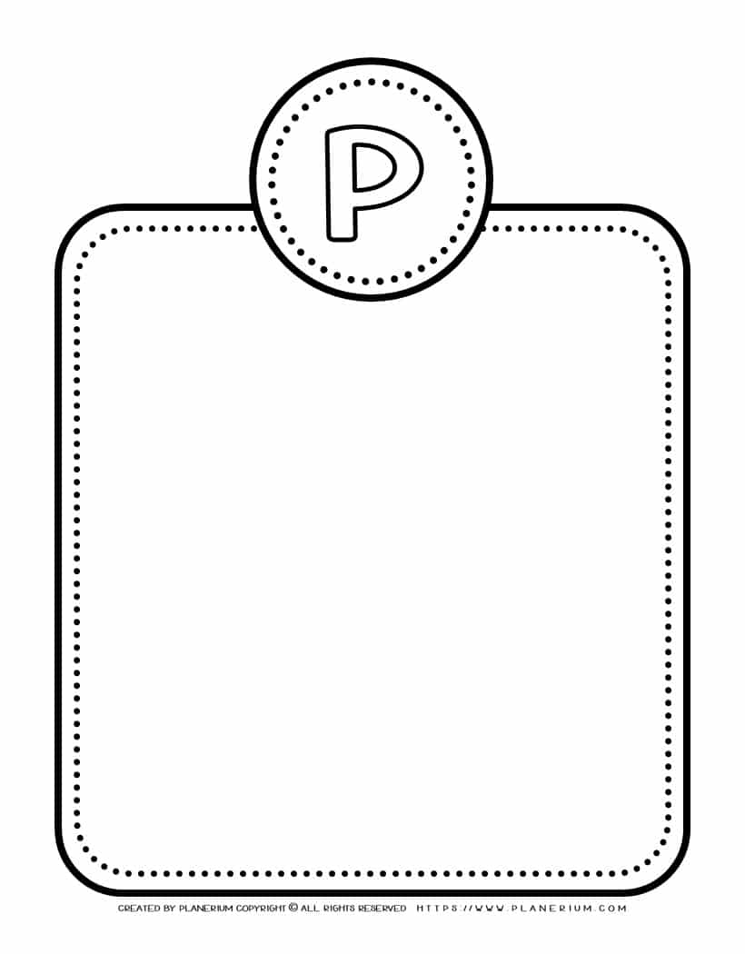 Alphabet Letter Templates - Letter P | Planerium
