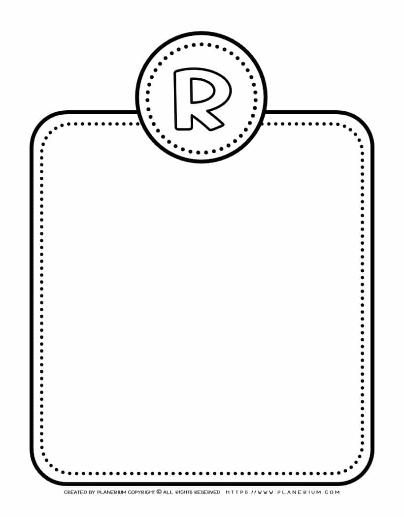 Alphabet Letter Templates - Letter R | Planerium