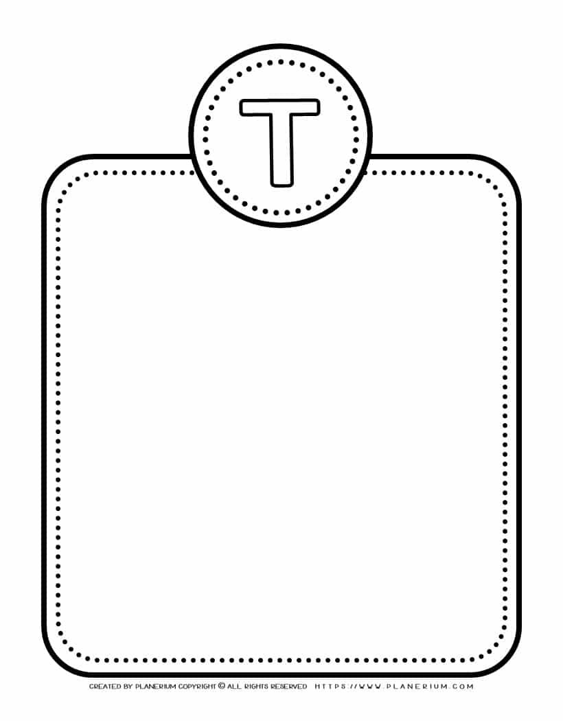 Alphabet Letter Templates - Letter T | Planerium