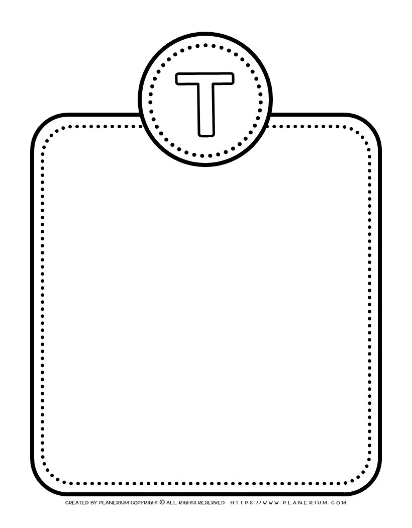 Alphabet Letter Templates - Letter T | Planerium