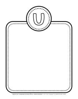 Alphabet Letter Templates - Letter U | Planerium